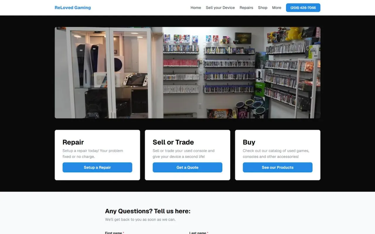 ReLoved Gaming website for buying, selling, trading and repairing video game consoles